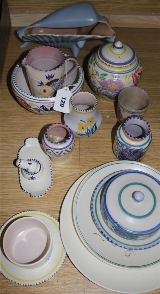 A quantity of Poole pottery